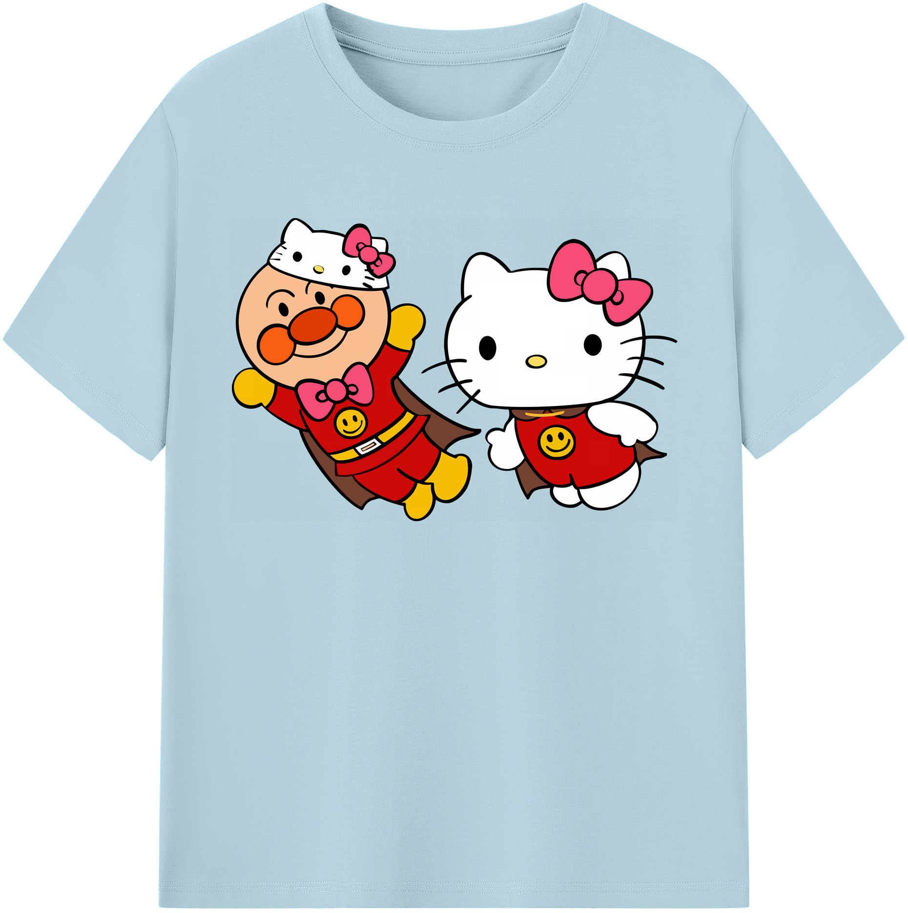 （画像用） アンパンマン Anpanman 綿100％半袖Tシャツ（フロントプリント）